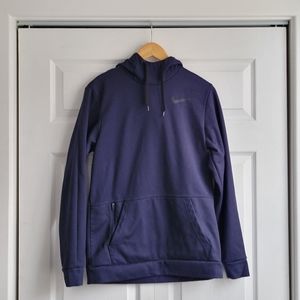 Nike Women's Dri-Fit Navy Blue Hooded Sweatshirt, Size Small